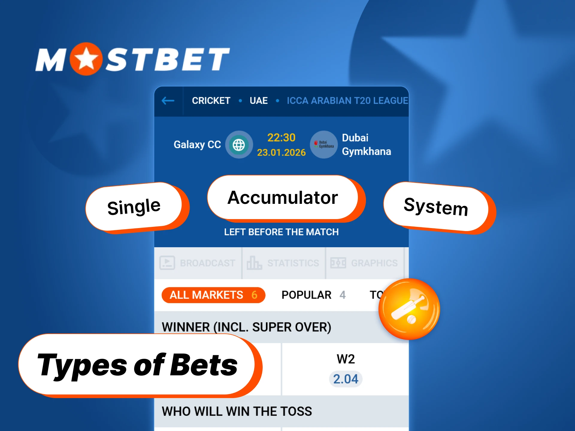 Select different Mostbet India types of bets for maximum profit.