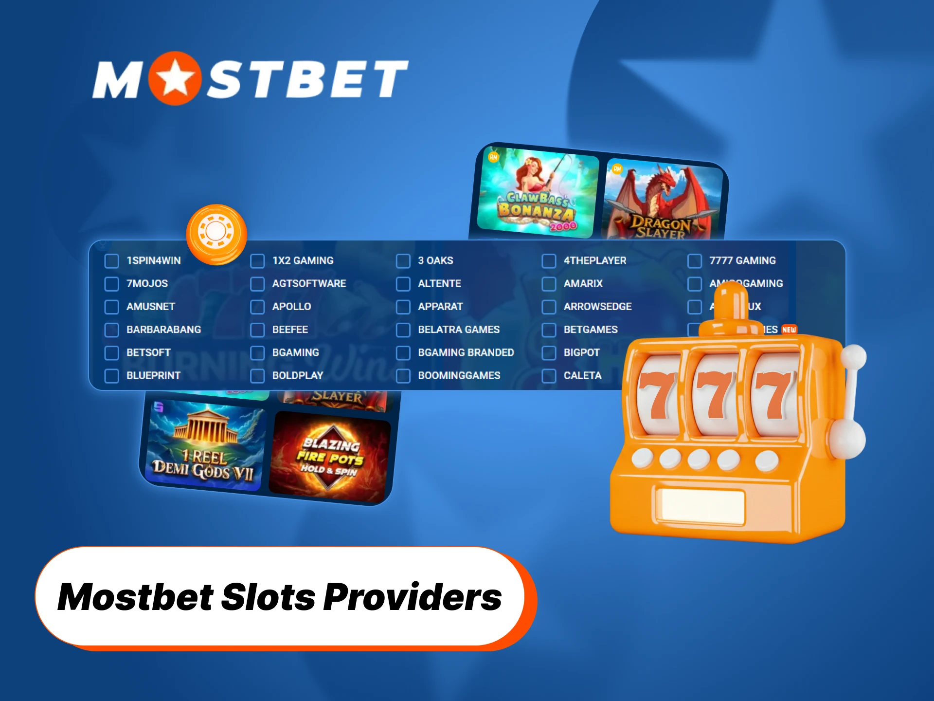 Explore top-tier software providers for Mostbet slots and enjoy quality gameplay.